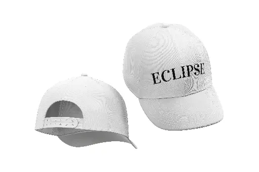 White Embroidered Cotton Cap 